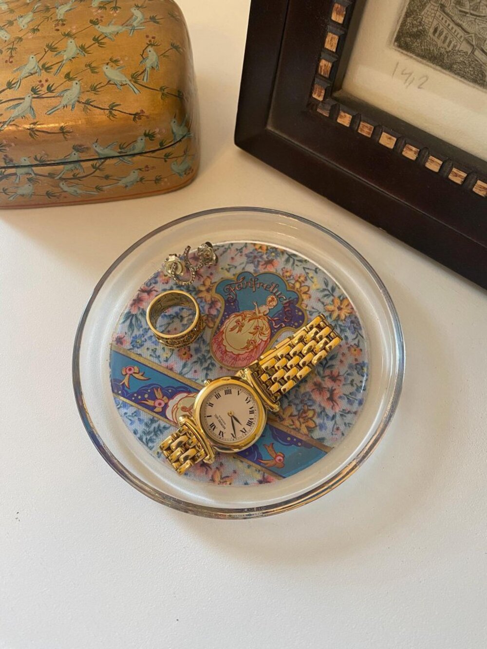 Decoupage Jewelry Tray Trinket Tray Vanity Tray
